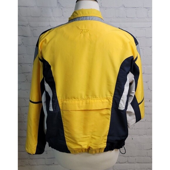 Vintage 90s Tail Windbreaker Jacket Coat Sz S Yellow Navy White Classic Lined - Picture 7 of 9